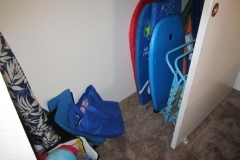Beach items, toys, chairs, boogie boards