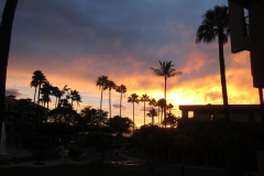A beautiful sunset seen from our lani