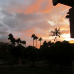 Kamaole Sands Sunset as seen from lanai of condo 1-204